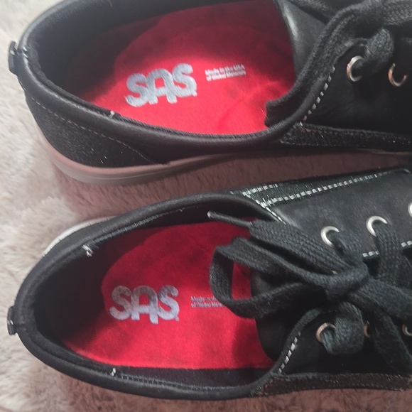 SAS Womens Marnie Sneaker Black/Sparkle size 7.5 Wide - Picture 5 of 6